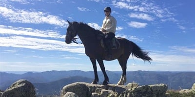 Rider in high country