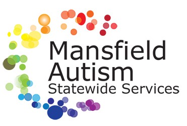 MASS white text rounded rectangle Mansfield Autism Statewide Services logo