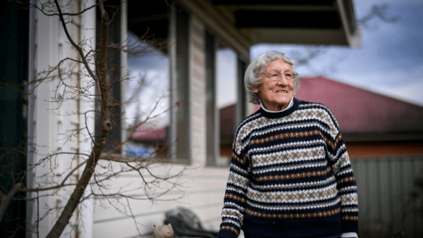 Dr Joan Curtis at home